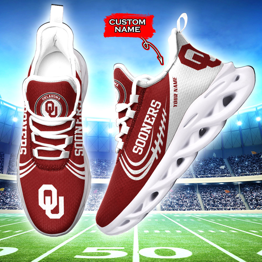 Oklahoma Sooners NCAA Max Soul Shoes Sneakers For Men And Women Oklahoma Sooners NCAA Max Soul Shoes Sneakers For Men And Women