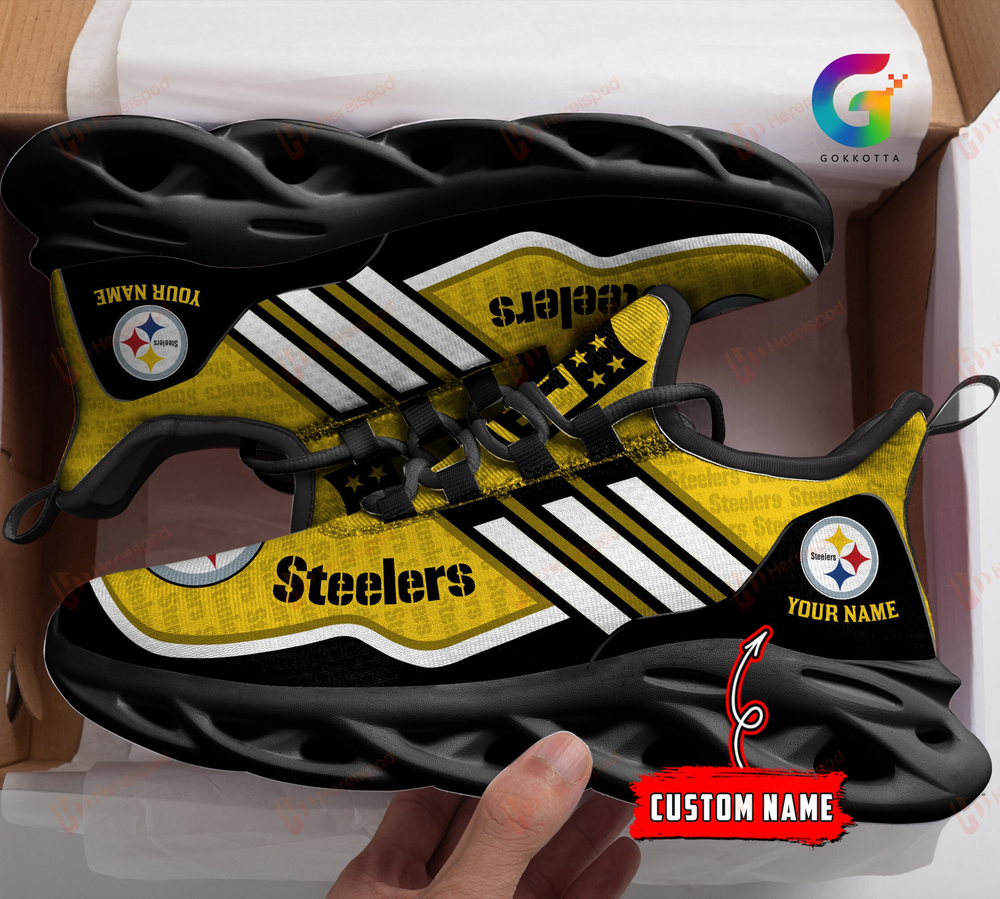 Pittsburgh Steelers Max Soul Shoes Sneakers For Men And Women Pittsburgh Steelers Max Soul Shoes Sneakers For Men And Women