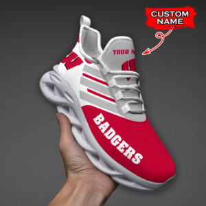 Wisconsin Badgers NCAA Max Soul Shoes Sneakers For Men And Women