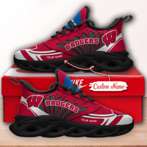 Wisconsin Badgers NCAA Max Soul Shoes Sneakers For Men And Women