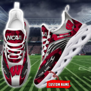 Wisconsin Badgers NCAA Max Soul Shoes Sneakers For Men And Women