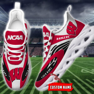 Wisconsin Badgers NCAA Max Soul Shoes Sneakers For Men And Women