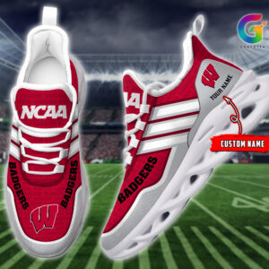 Wisconsin Badgers NCAA Max Soul Shoes Sneakers For Men And Women