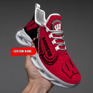 Wisconsin Badgers NCAA Max Soul Shoes Sneakers For Men And Women