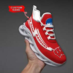 Wisconsin Badgers NCAA Max Soul Shoes Sneakers For Men And Women
