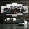 1965 Ford Mustang Ken Car - Automative 5 Panel Canvas Art Wall Decor