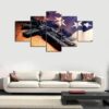 2Nd Amendment 02 - Army 5 Panel Canvas Art Wall Decor