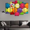 3057 - Kitchen 5 Panel Canvas Art Wall Decor