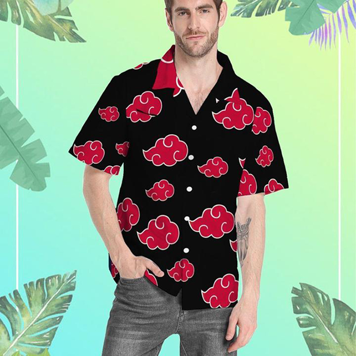 3D Akatsuki Symbol Hawaiian Shirt 3D Akatsuki Symbol Hawaiian Shirt