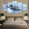 A-10 Thunderbolt Warthog - Aircraft 5 Panel Canvas Art Wall Decor