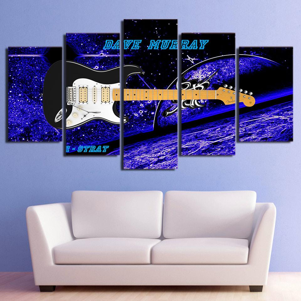 Abstract Guitar 2 - Music 5 Panel Canvas Art Wall Decor Abstract Guitar 2 - Music 5 Panel Canvas Art Wall Decor