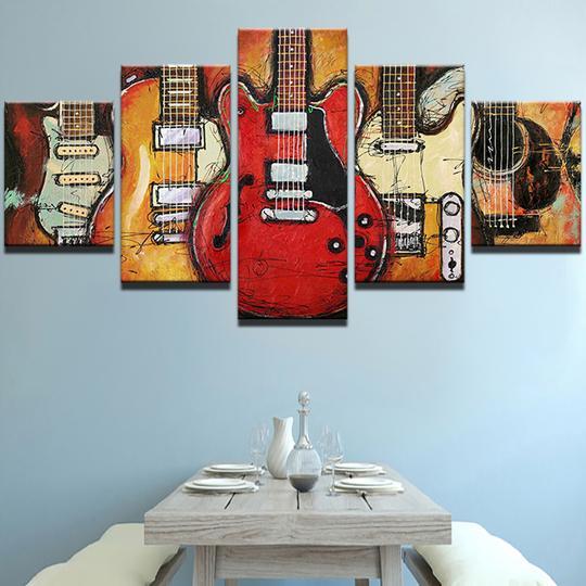 Abstract Guitar - Music Canvas Print Wall Art Abstract Guitar - Music Canvas Print Wall Art
