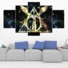 Abstract Harry Potter - Movie 5 Panel Canvas Art Wall Decor