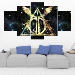 Abstract Harry Potter - Movie 5 Panel Canvas Art Wall Decor