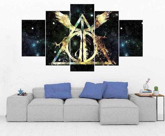 Abstract Harry Potter - Movie 5 Panel Canvas Art Wall Decor Abstract Harry Potter - Movie 5 Panel Canvas Art Wall Decor