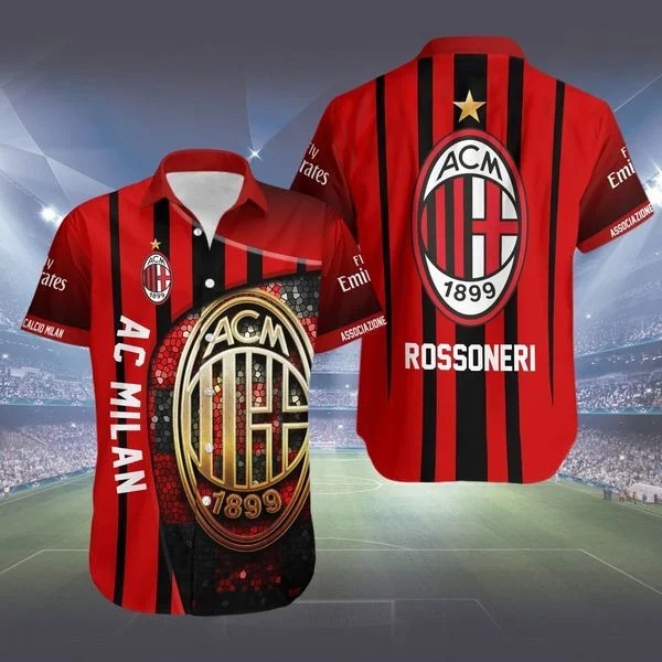 Ac Milan Rossoneri Hawaiian Shirt Ac Milan Rossoneri Hawaiian Shirt