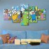 Adventure time - Movie 5 Panel Canvas Art Wall Decor