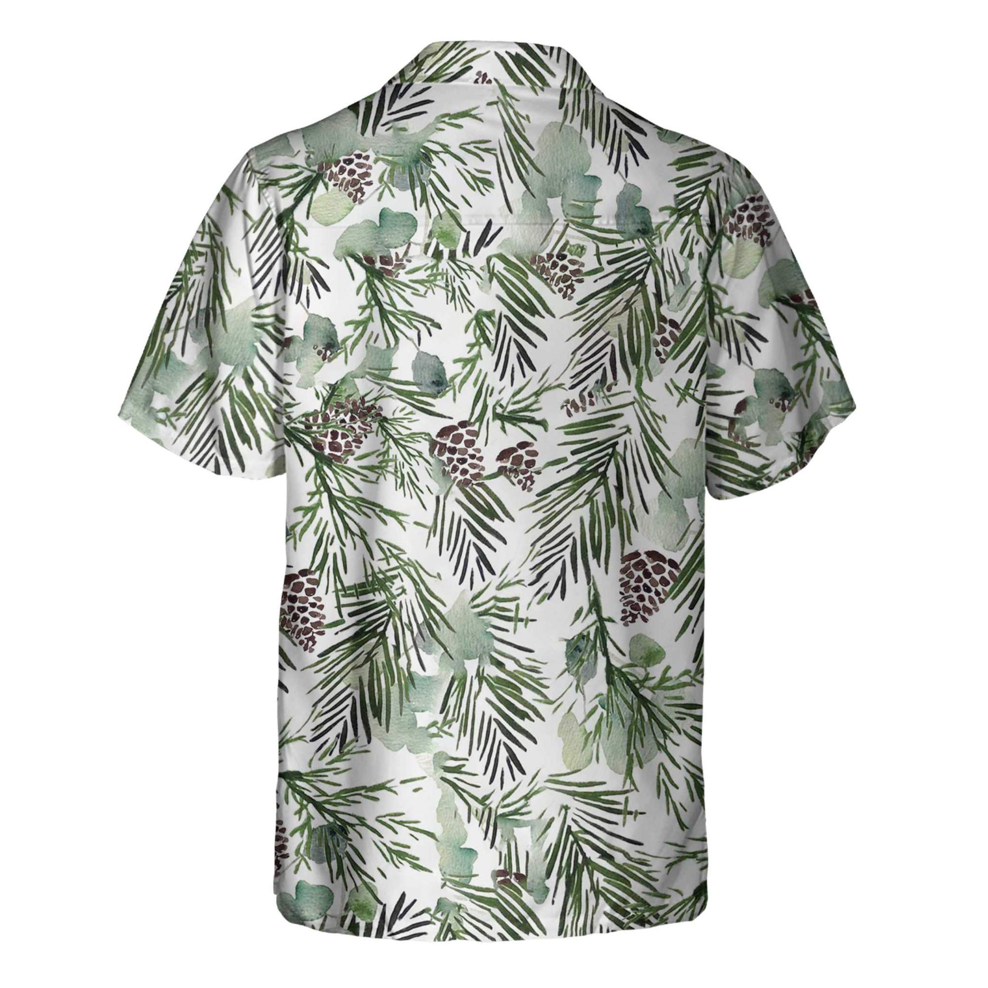 Aesthetic Watercolor Pine Tree Christmas Hawaiian Shirt Aesthetic Watercolor Pine Tree Christmas Hawaiian Shirt