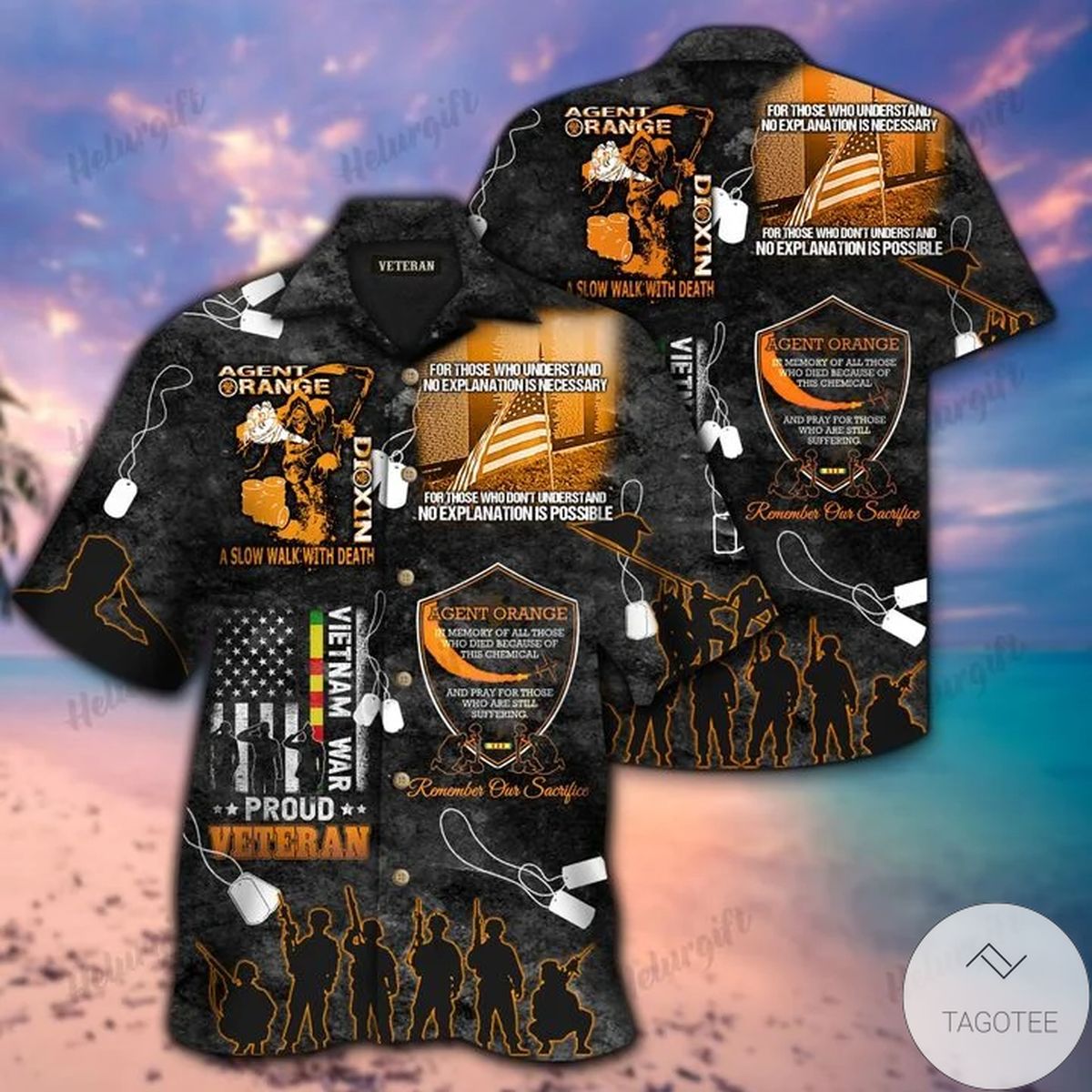 Agent Orange Vietnam Veteran Memorial Hawaiian Shirt Agent Orange Vietnam Veteran Memorial Hawaiian Shirt