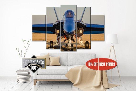 Aircraft Aviation Fighter 2 - Aircraft 5 Panel Canvas Art Wall Decor Aircraft Aviation Fighter 2 - Aircraft 5 Panel Canvas Art Wall Decor