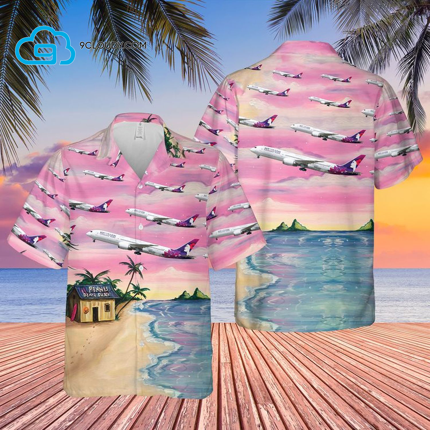 Airlines Boeing 787-9 Dreamliner Full Print Hawaiian Shirt Airlines Boeing 787-9 Dreamliner Full Print Hawaiian Shirt