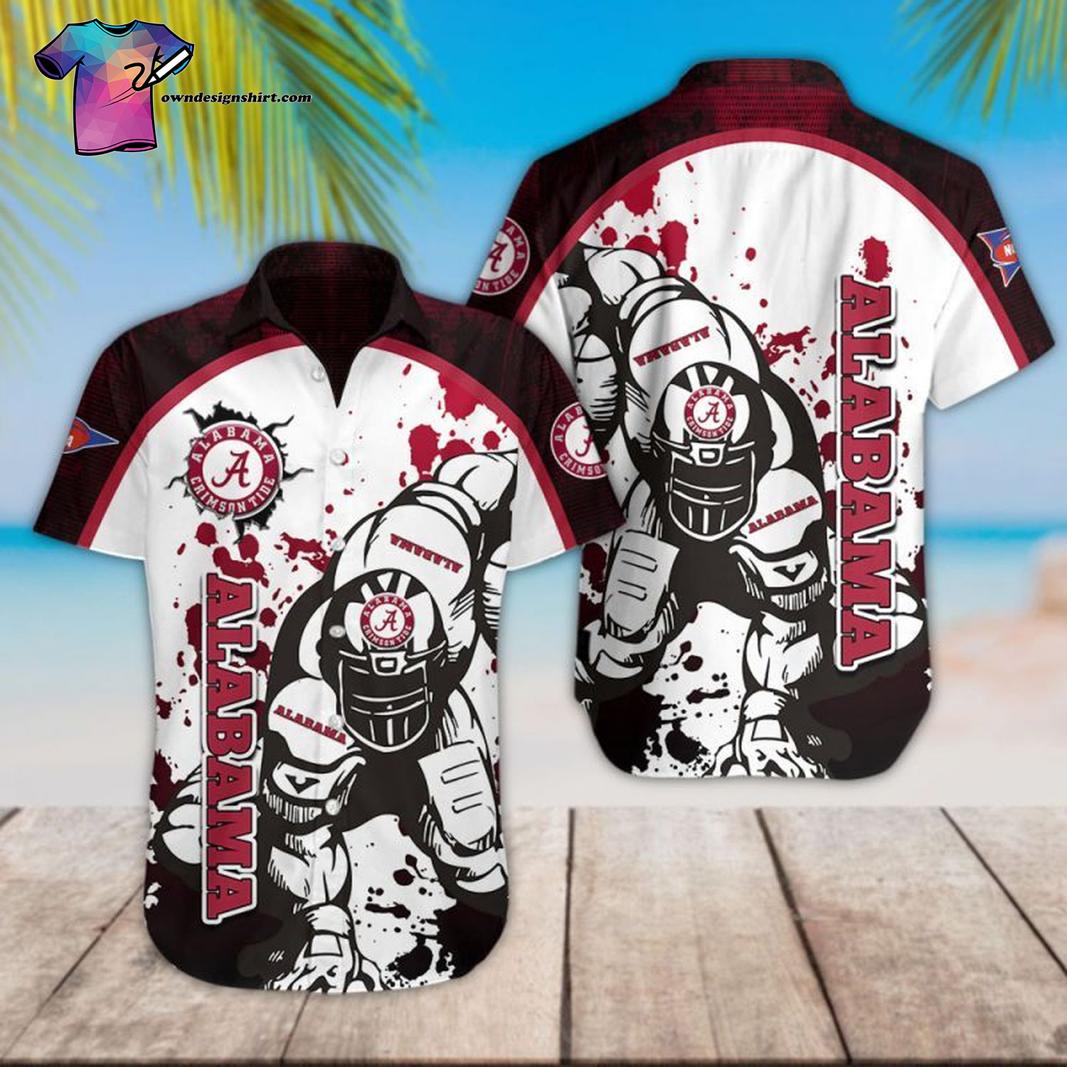 Alabama Crimson Tide Football Player Hawaiian Shirt Alabama Crimson Tide Football Player Hawaiian Shirt