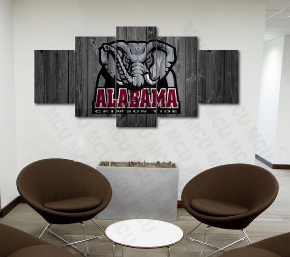 Alabama Crimson Tide Roll Tide Football - Sport 5 Panel Canvas Art Wall Decor Alabama Crimson Tide Roll Tide Football - Sport 5 Panel Canvas Art Wall Decor