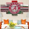Alabama Crimson Tide Stadium 3 - Sport 5 Panel Canvas Art Wall Decor