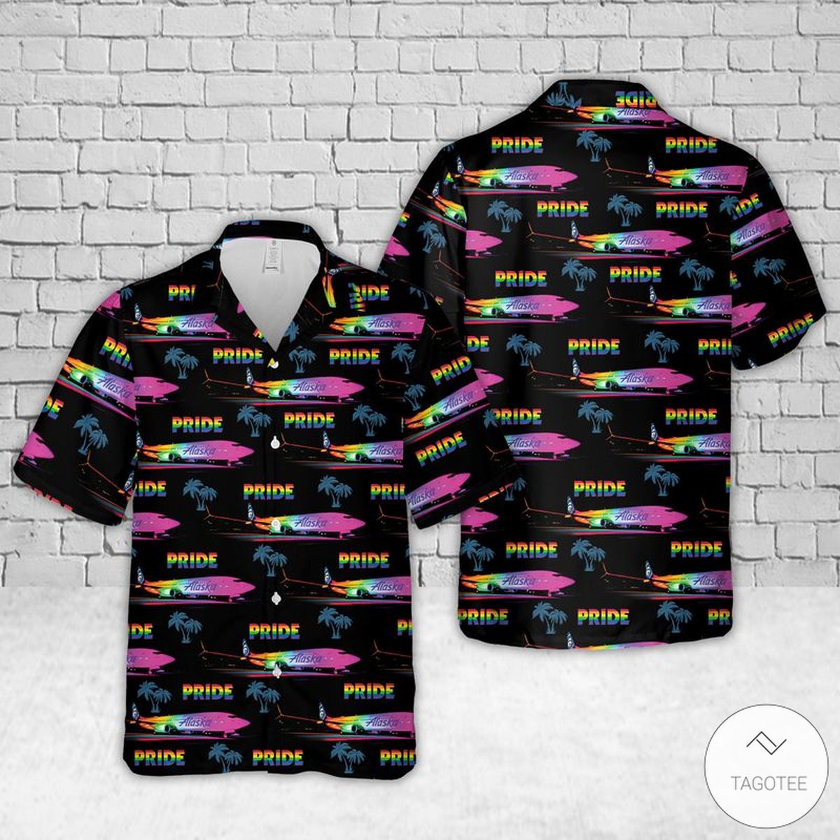Alaska Fly With Lgbt Pride Hawaiian Shirt Alaska Fly With Lgbt Pride Hawaiian Shirt