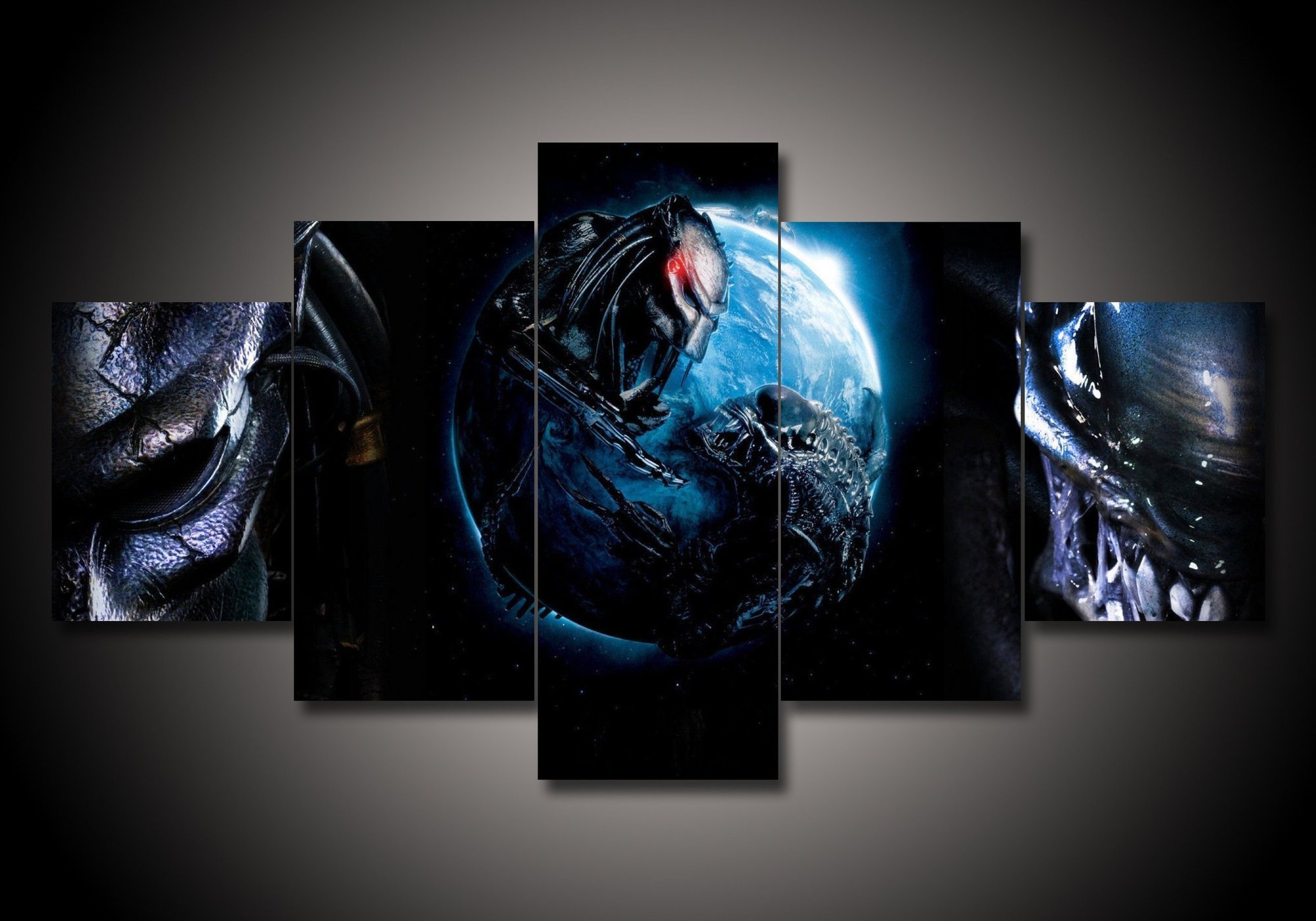 Alien 8 - Movie 5 Panel Canvas Art Wall Decor Alien 8 - Movie 5 Panel Canvas Art Wall Decor
