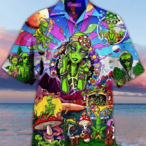 Alien Beach Party Hawaiian Shirt
