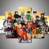 All Anime Characters 1 - Anime 5 Panel Canvas Art Wall Decor