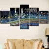 Allah The Quran Islamic Mosque - Religion 5 Panel Canvas Art Wall Decor