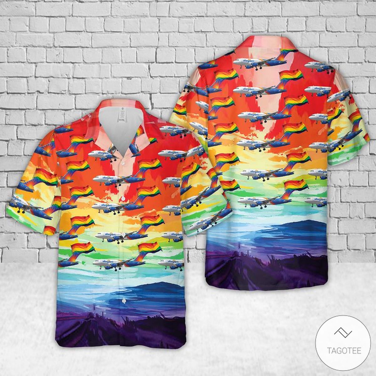 Allegiant Airlines Fly With Pride Hawaiian Shirt Allegiant Airlines Fly With Pride Hawaiian Shirt