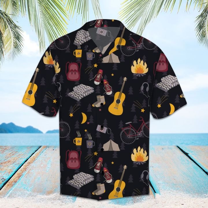 Amazing Camping Hawaiian Shirt Summer Button Up Amazing Camping Hawaiian Shirt Summer Button Up
