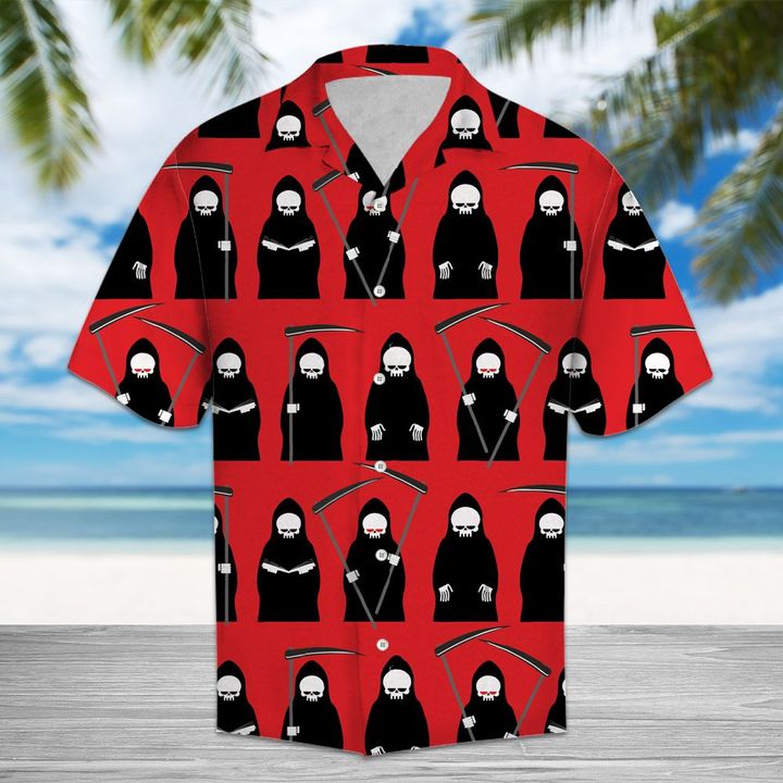 Amazing Grim Reaper Hawaiian Shirt Summer Button Up Amazing Grim Reaper Hawaiian Shirt Summer Button Up