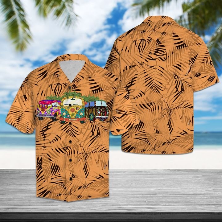 Amazing Hippie Car Hawaiian Shirt Summer Button Up Amazing Hippie Car Hawaiian Shirt Summer Button Up