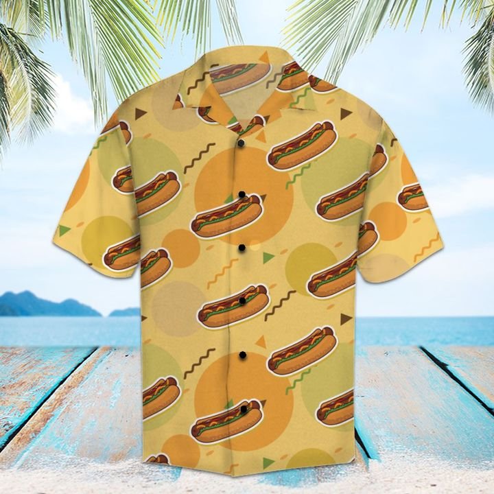 Amazing Hot Dog Hawaiian Shirt Summer Button Up Amazing Hot Dog Hawaiian Shirt Summer Button Up