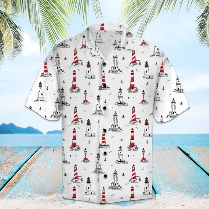 Amazing Lighthouse Hawaiian Shirt Summer Button Up Amazing Lighthouse Hawaiian Shirt Summer Button Up