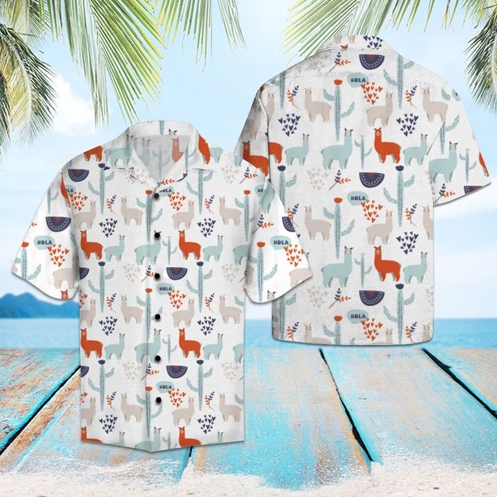 Amazing Llama Hawaiian Shirt Summer Button Up Amazing Llama Hawaiian Shirt Summer Button Up