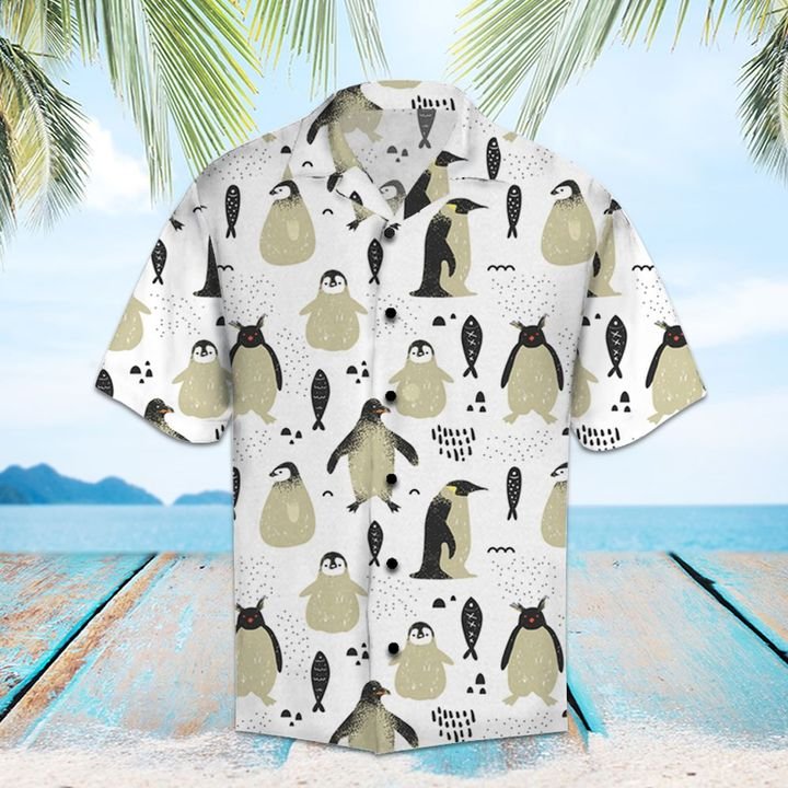 Amazing Penguin Hawaiian Shirt Summer Button Up Amazing Penguin Hawaiian Shirt Summer Button Up