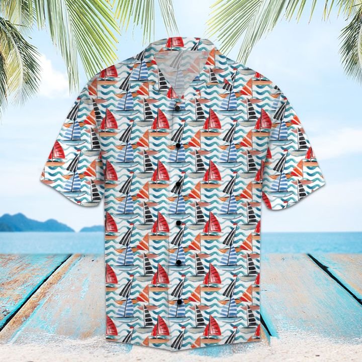 Amazing Sailing Hawaiian Shirt Summer Button Up Amazing Sailing Hawaiian Shirt Summer Button Up