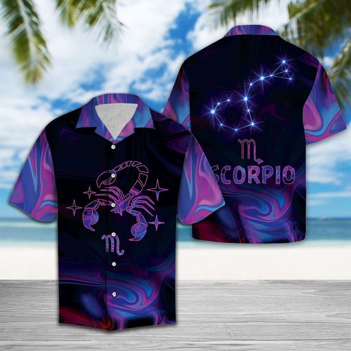 Amazing Scorpio Horoscope Hawaiian Shirt Summer Button Up Amazing Scorpio Horoscope Hawaiian Shirt Summer Button Up