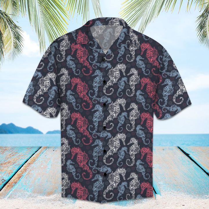 Amazing Seahorse Hawaiian Shirt Summer Button Up Amazing Seahorse Hawaiian Shirt Summer Button Up