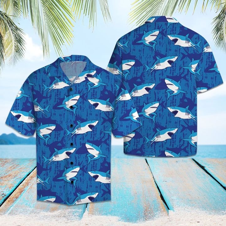 Amazing Shark Hawaiian Shirt Summer Button Up Amazing Shark Hawaiian Shirt Summer Button Up