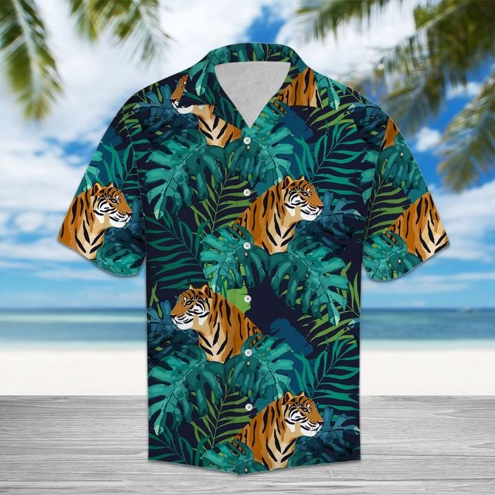 Amazing Tiger Hawaiian Shirt Summer Button Up Amazing Tiger Hawaiian Shirt Summer Button Up