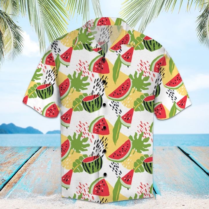 Amazing Watermelon Hawaiian Shirt Summer Button Up Amazing Watermelon Hawaiian Shirt Summer Button Up