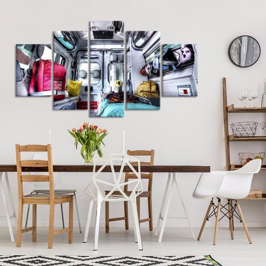 Ambulance Interior - Abstract 5 Panel Canvas Art Wall Decor Ambulance Interior - Abstract 5 Panel Canvas Art Wall Decor