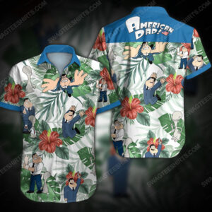 American Dad Stan Smith Cartoon Summer Vacation Hawaiian Shirt