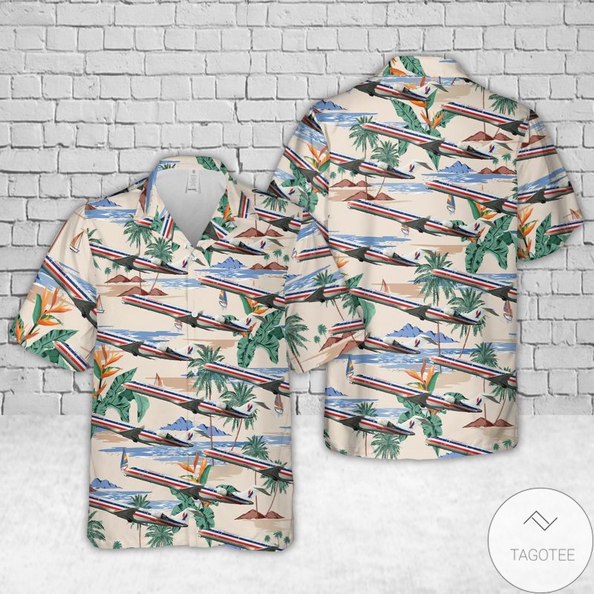 American Eagle Bombardier Crj700 Hawaiian Shirt American Eagle Bombardier Crj700 Hawaiian Shirt